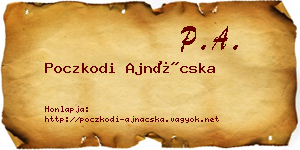 Poczkodi Ajnácska névjegykártya